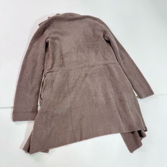 Barefoot Dreams Waist Tie Cardigan Sweater Womens Medium Cozychic Tan - Picture 7 of 8